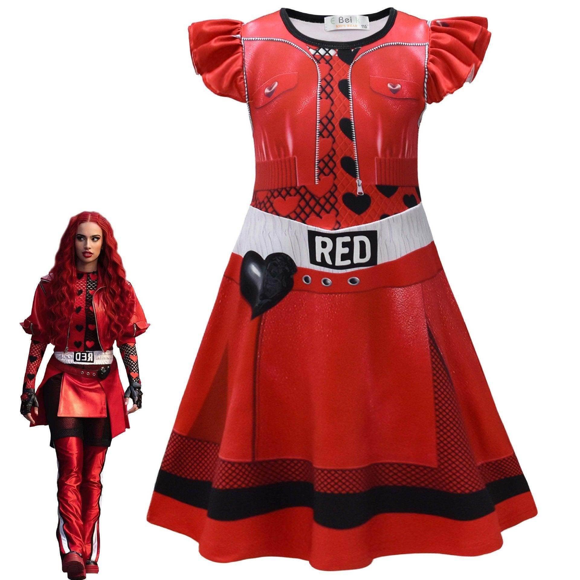 Red from Descendants 4 Queen of Hearts Costume Dresses - Azufun