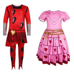 Red from Descendants 4 Queen Of Hearts Costume Jumpsuit For Kids - Azufun