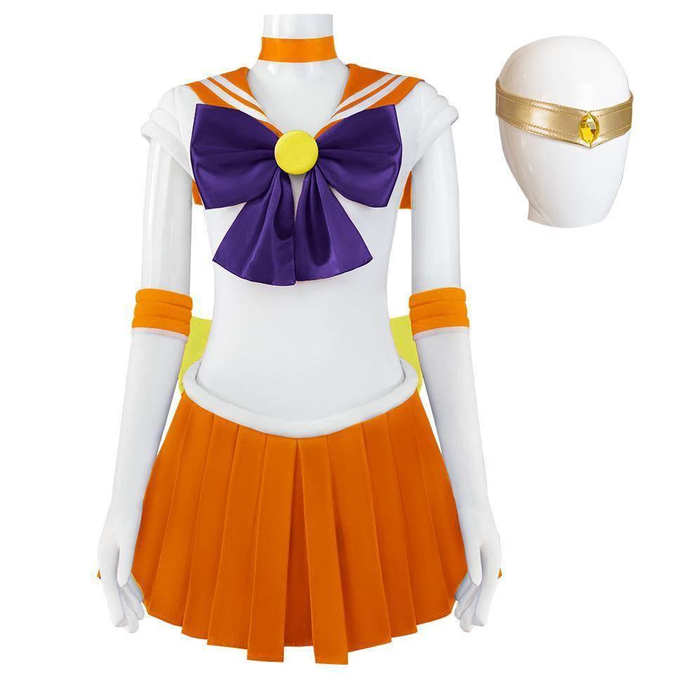 Sailor Moon Minako Aino Costume Uniform Cosplay Dress Outfits Halloween Suit - Azufun