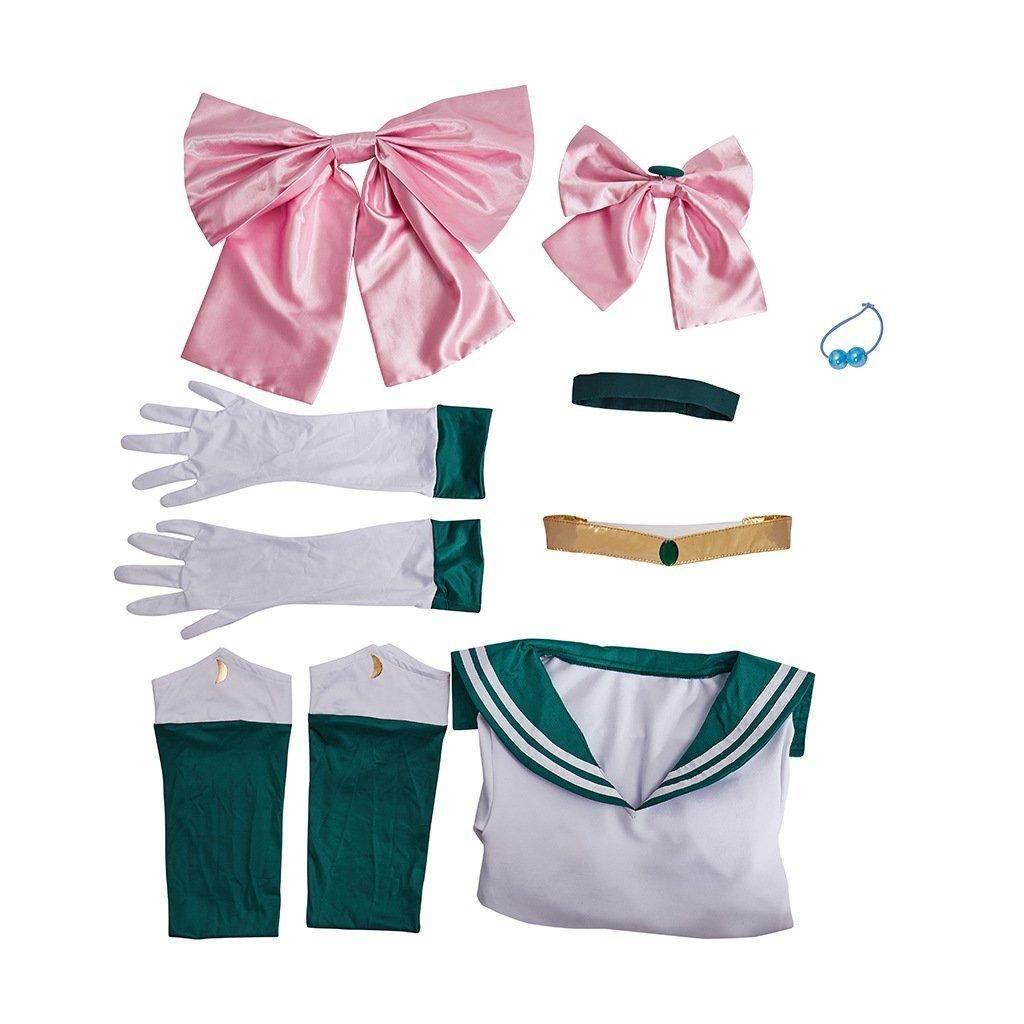 Sailor Moon Sailor Neptune Kaiou Michiru Costume Uniform Cosplay Dress Outfits Halloween Suit - Azufun