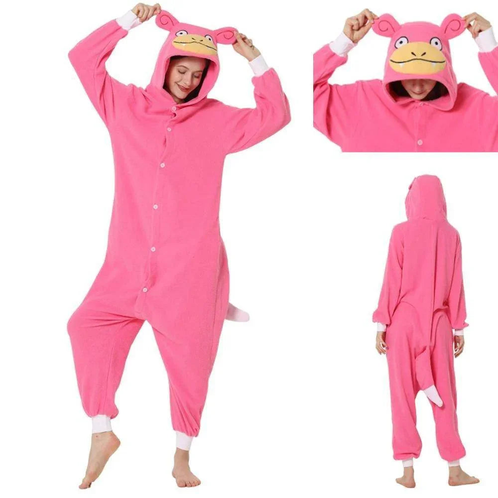 Slowpoke Kigurumi Onesies Anime Pokemon Pajamas Pyjamas Halloween Costume - Azufun