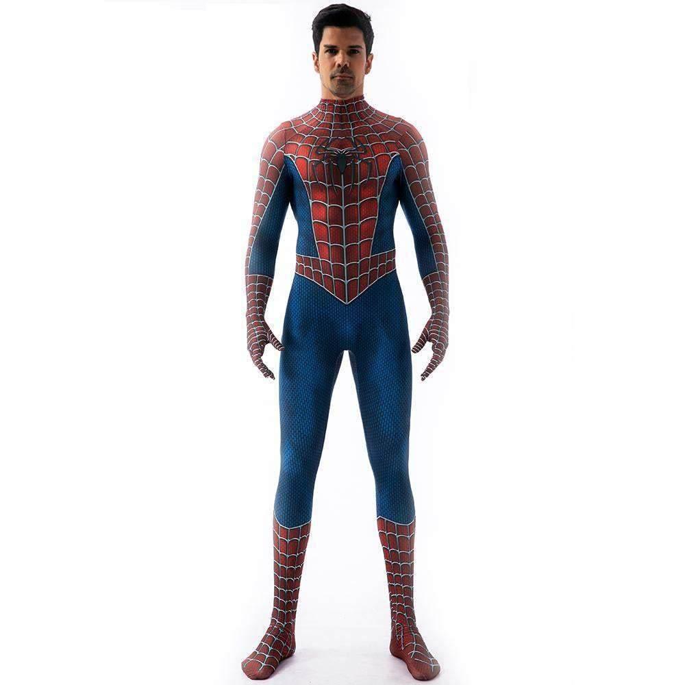 Spider-Man Tony Costume Cosplay Jumpsuit Superhero Bodysuit Tights Halloween - Azufun