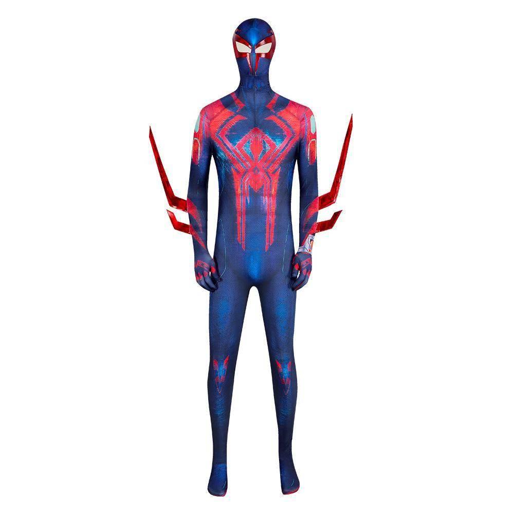 SpiderMan Across the Spider Verse Miguel O'Hara 2099 Zentai Costume Cosplay Outfits Halloween Carnival Suit Adults - Azufun
