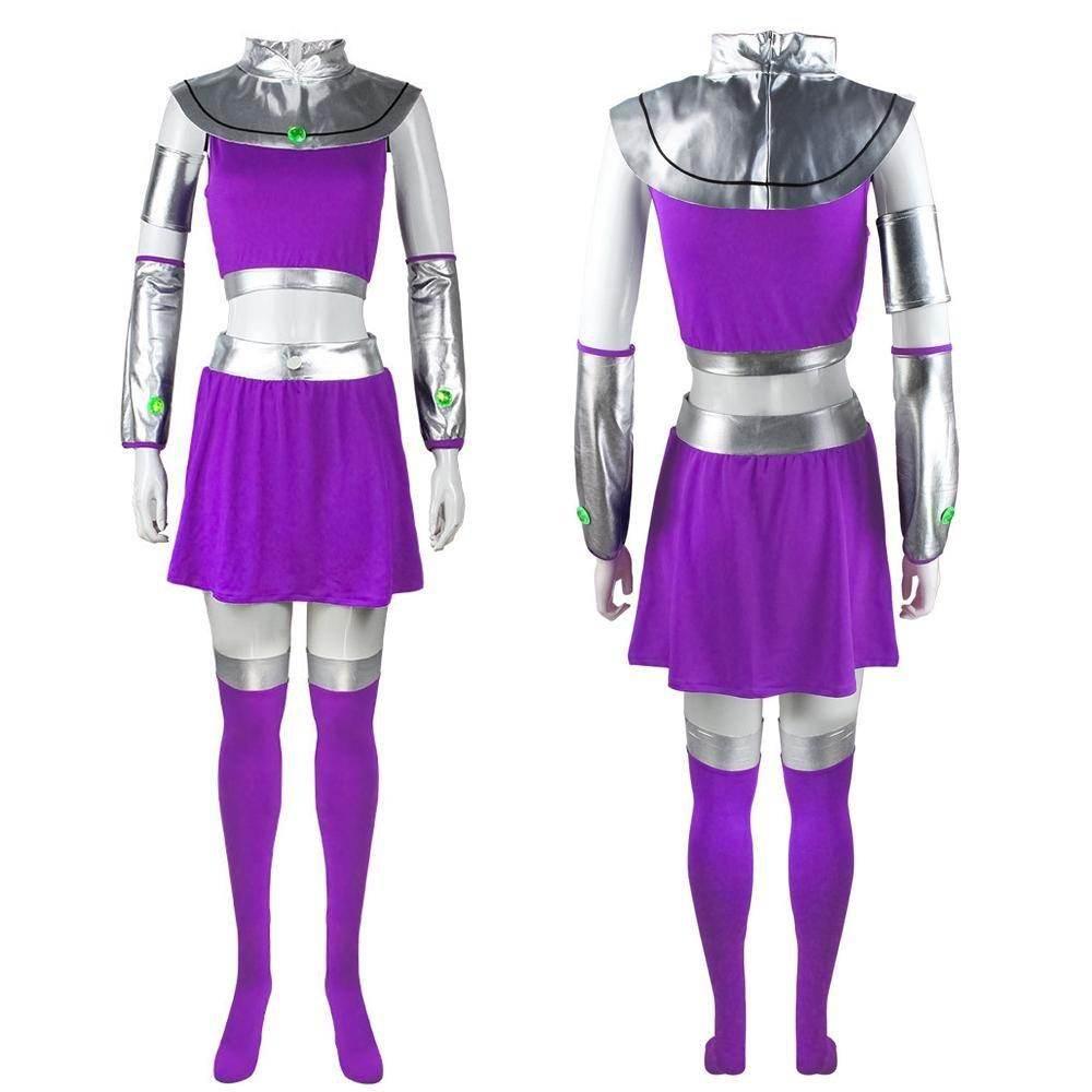 Starfire Costume Teen Titans Cosplay Halloween - Azufun
