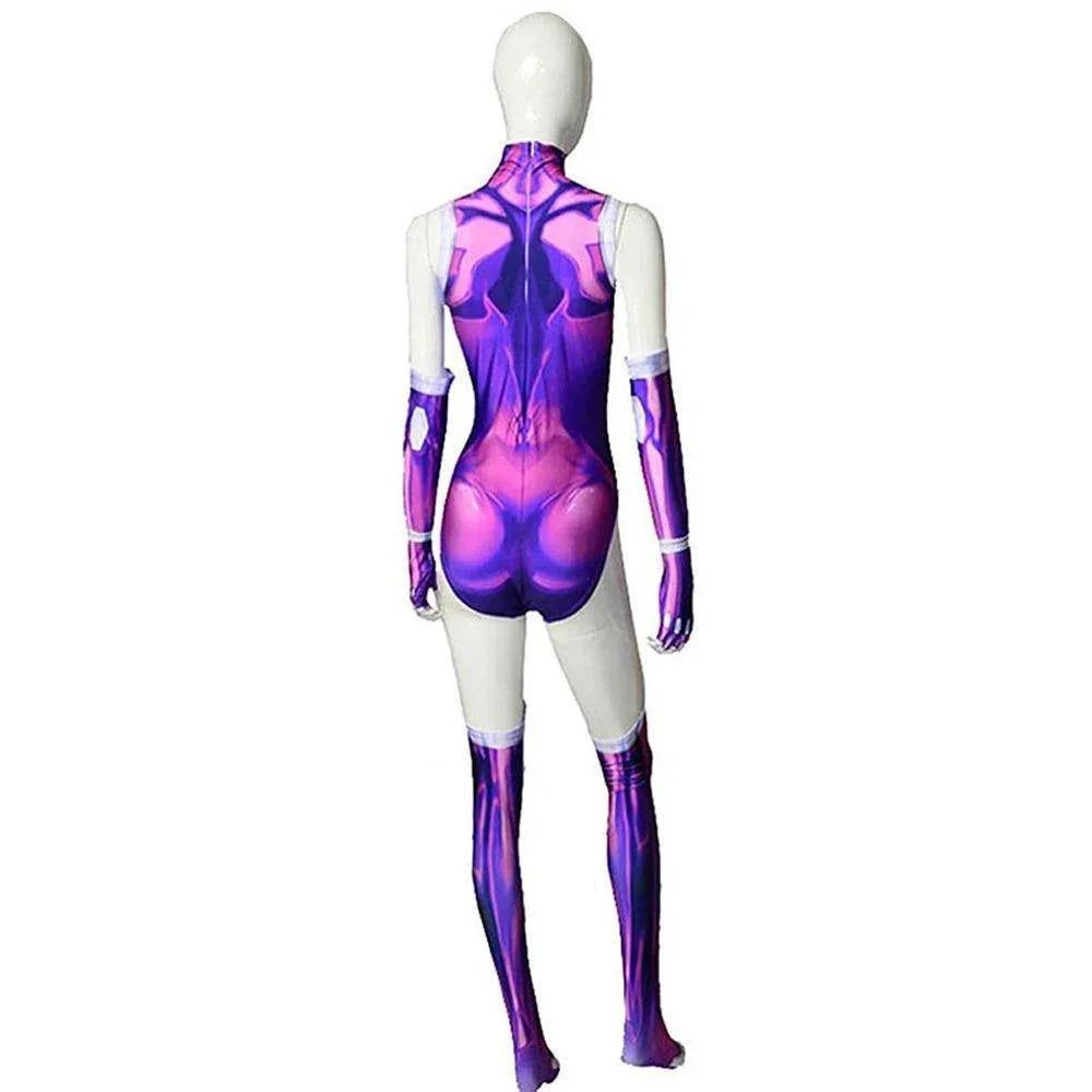 Starfire Jumpsuit Zentai Cosplay Costume Halloween Carnival Suit For Adults - Azufun