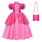 Super Mario Bros Princess Peach Kids Girls Tutu Dress Outfits Cosplay Costume - Pajamasbuy