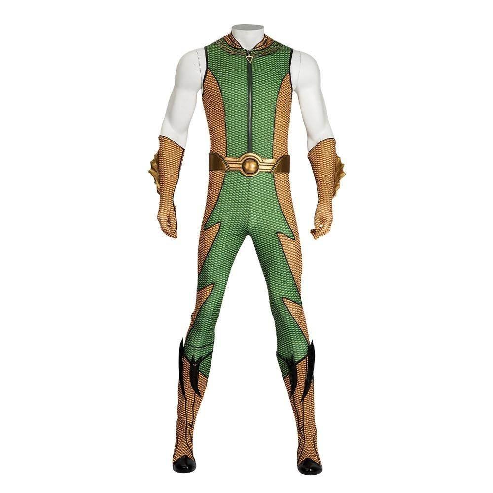 The Boys Season 4 Adult The Deep Costume Cosplay Zentai Jumpsuit Shoes Halloween Full Set - Azufun