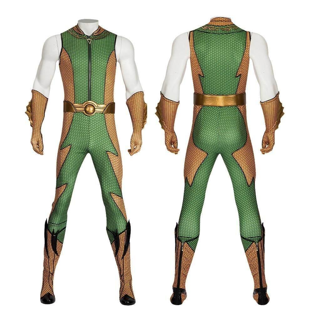 The Boys Season 4 Adult The Deep Costume Cosplay Zentai Jumpsuit Shoes Halloween Full Set - Azufun
