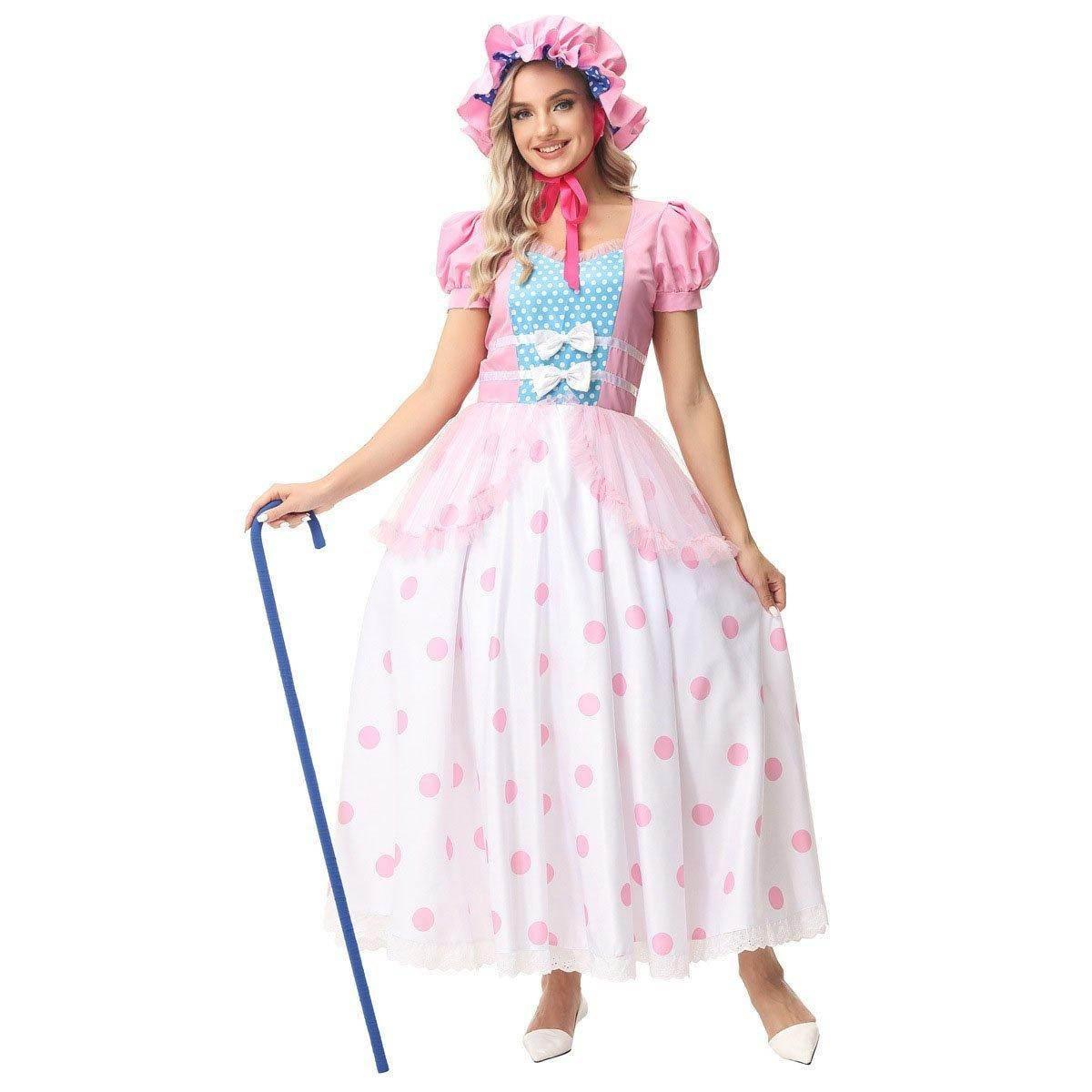 Toy Story 4 Little Bo Peep Cosplay Dress Halloween Costumes For Adult - Azufun