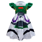 Toy Story 4 Miss Buzz Lightyear Costume Dress For Kids Girls - Azufun