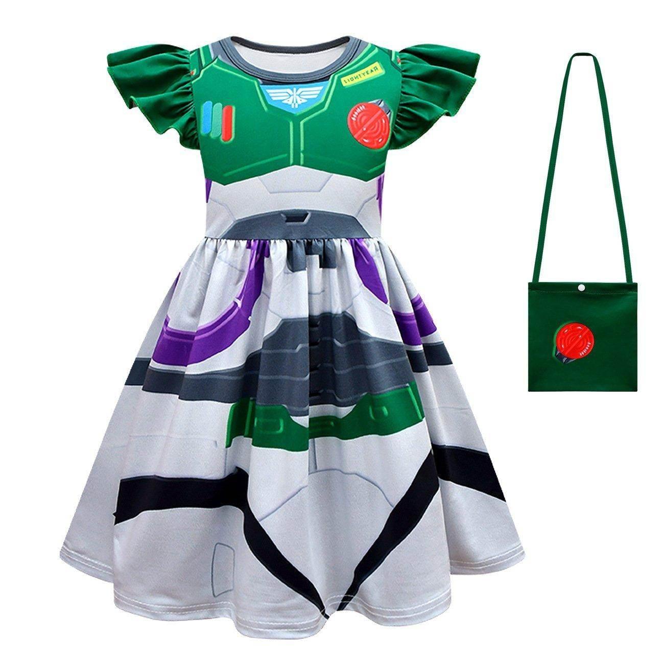 Toy Story 4 Miss Buzz Lightyear Costume Dress For Kids Girls - Azufun
