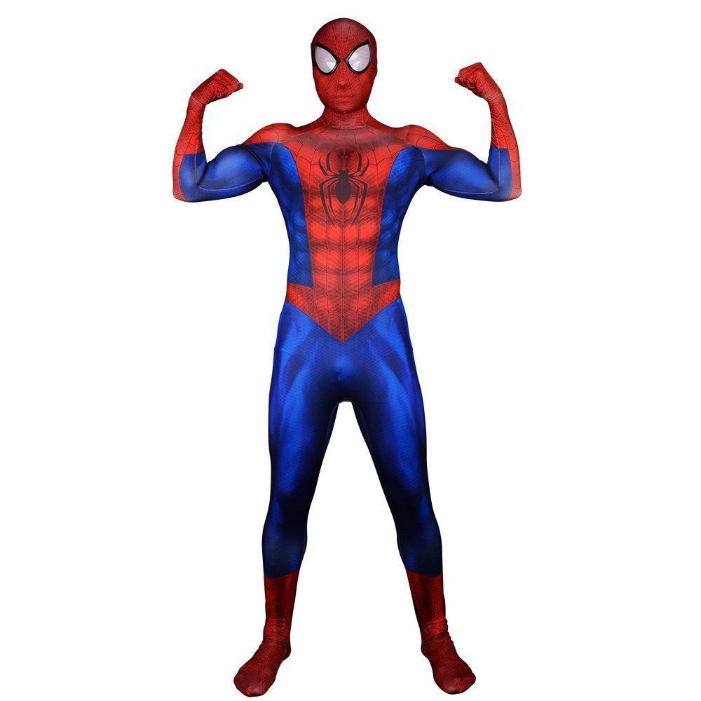 Ultimate Spider-Man Peter Parker Muscle Cosplay Costume Zentai bodysuit Adults Kids - Azufun