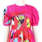 Weird Barbie Costume Movie Kate McKinnon Pink Dress Outfits Halloween Cosplay Adults - Azufun