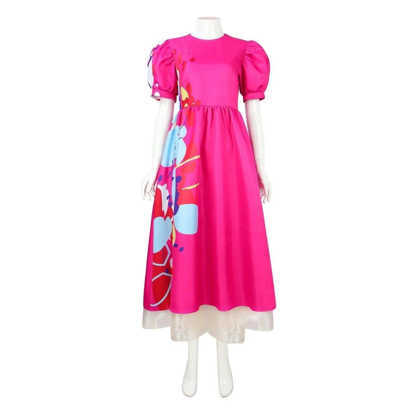 Weird Barbie Costume Movie Kate McKinnon Pink Dress Outfits Halloween Cosplay Adults - Azufun