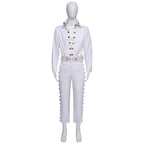White Elvis Presley Cosplay Costume Halloween Carnival Suit For Adults - Azufun