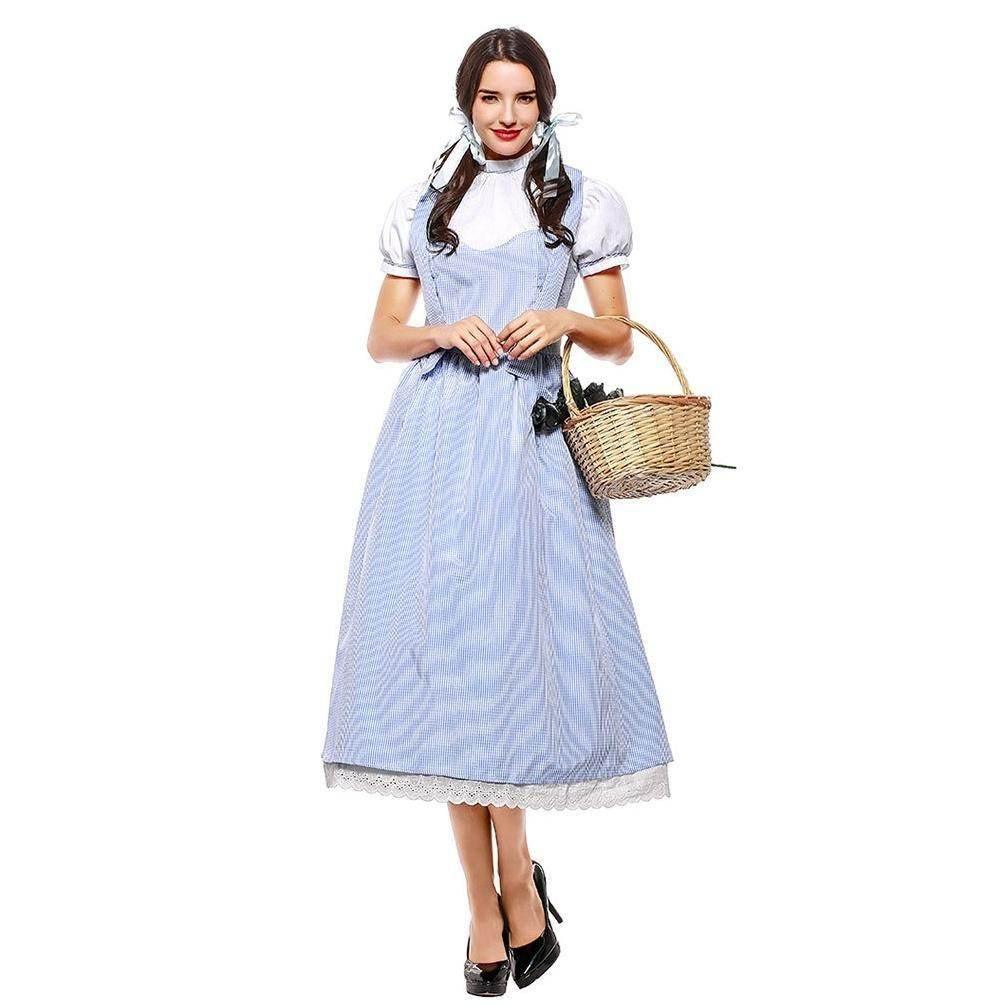 Wizard of Oz Dorothy Costume Dress Maid Alice for Women XXL Size - Azufun